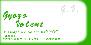 gyozo volent business card